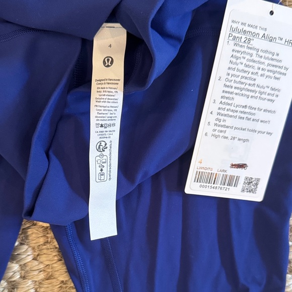 lululemon athletica align HR pants Size 4 NWT - Picture 3 of 5